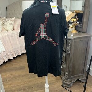 Jordan Black and Red Short Sleeve Tee